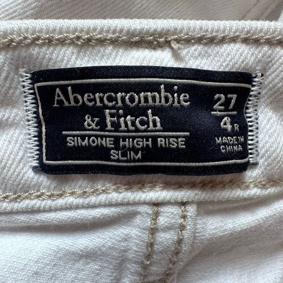 Abercrombie & Fitch Simone high rise slim white jeans 4 - Picture 5 of 6
